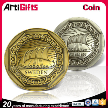 Promoción barata personalizada antigua antigüedades monedas de oro